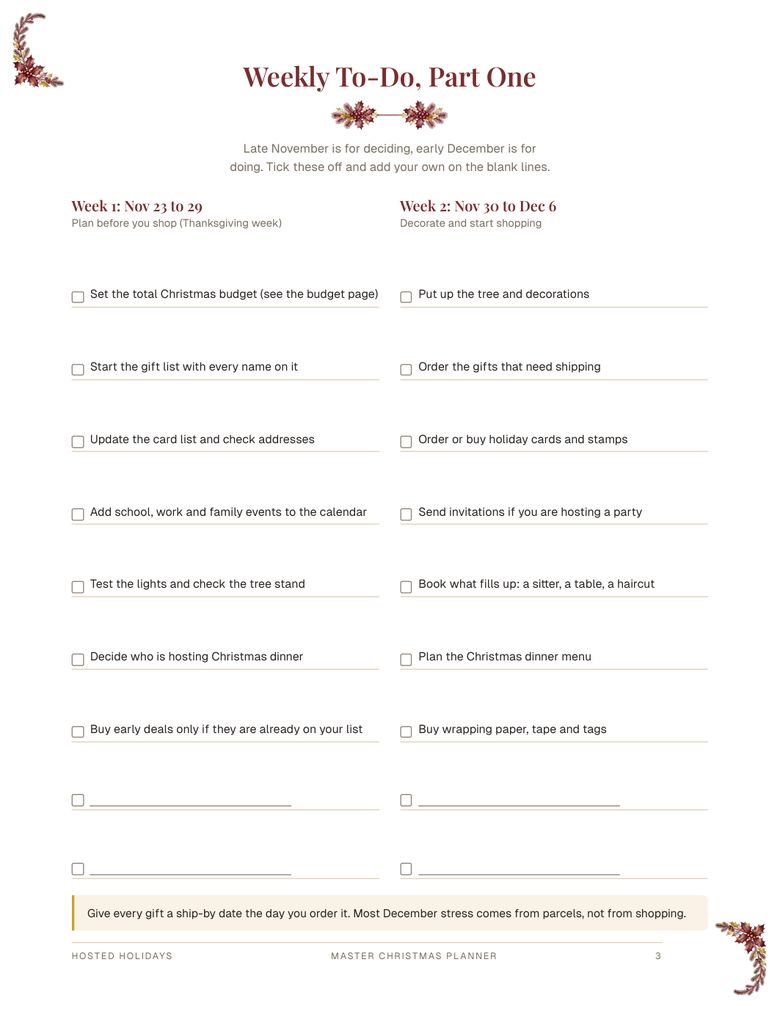 Page 3 of Master Christmas Planner