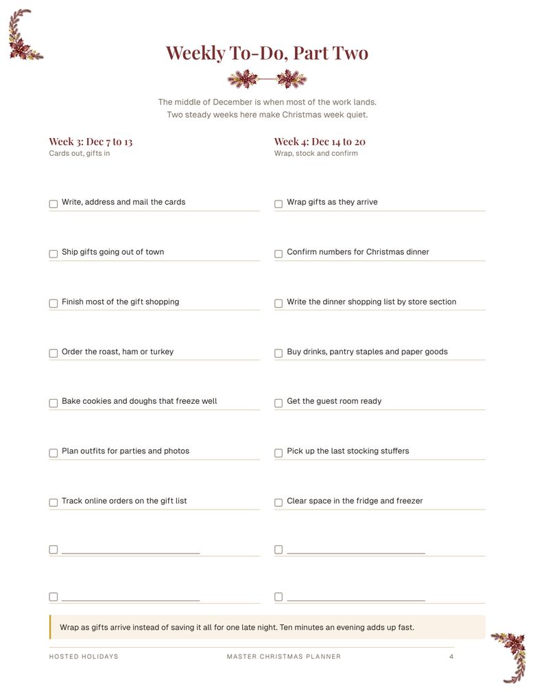 Page 4 of Master Christmas Planner