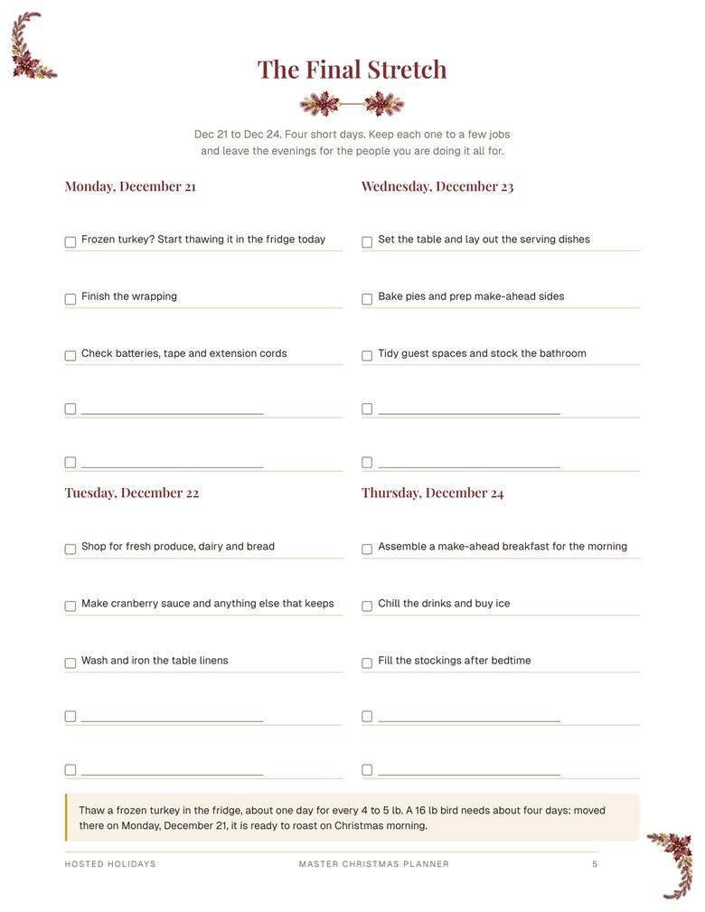 Page 5 of Master Christmas Planner