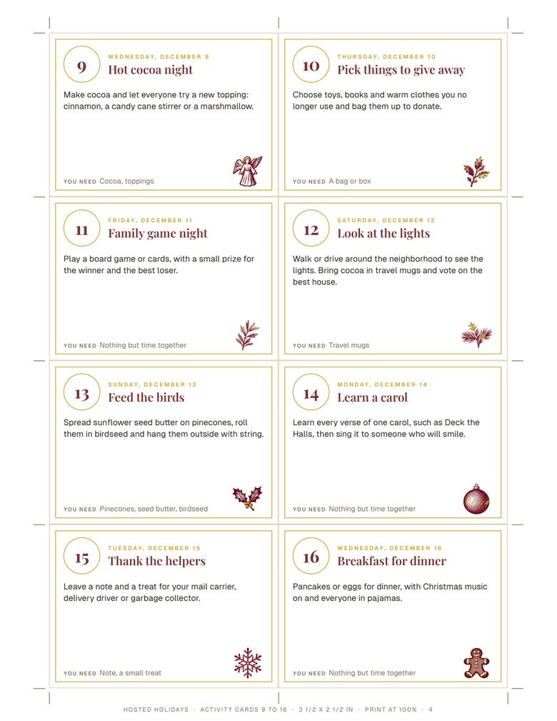 Page 4 of Advent Countdown Calendar