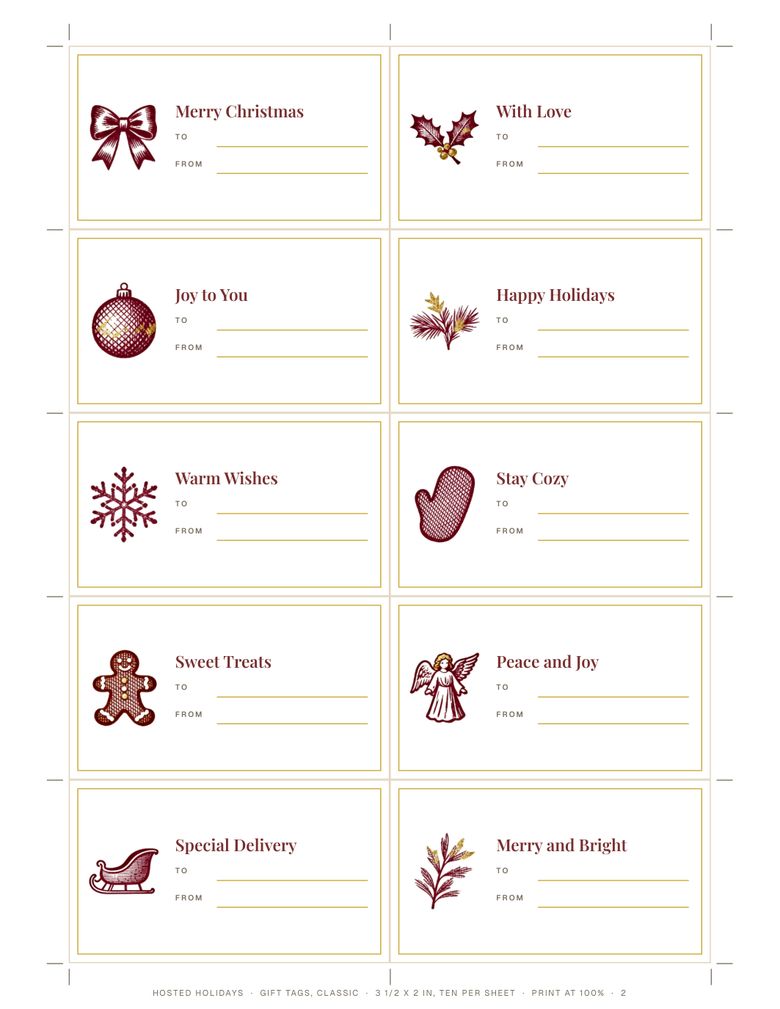 Page 2 of Wrapping Station Labels & Gift Tags