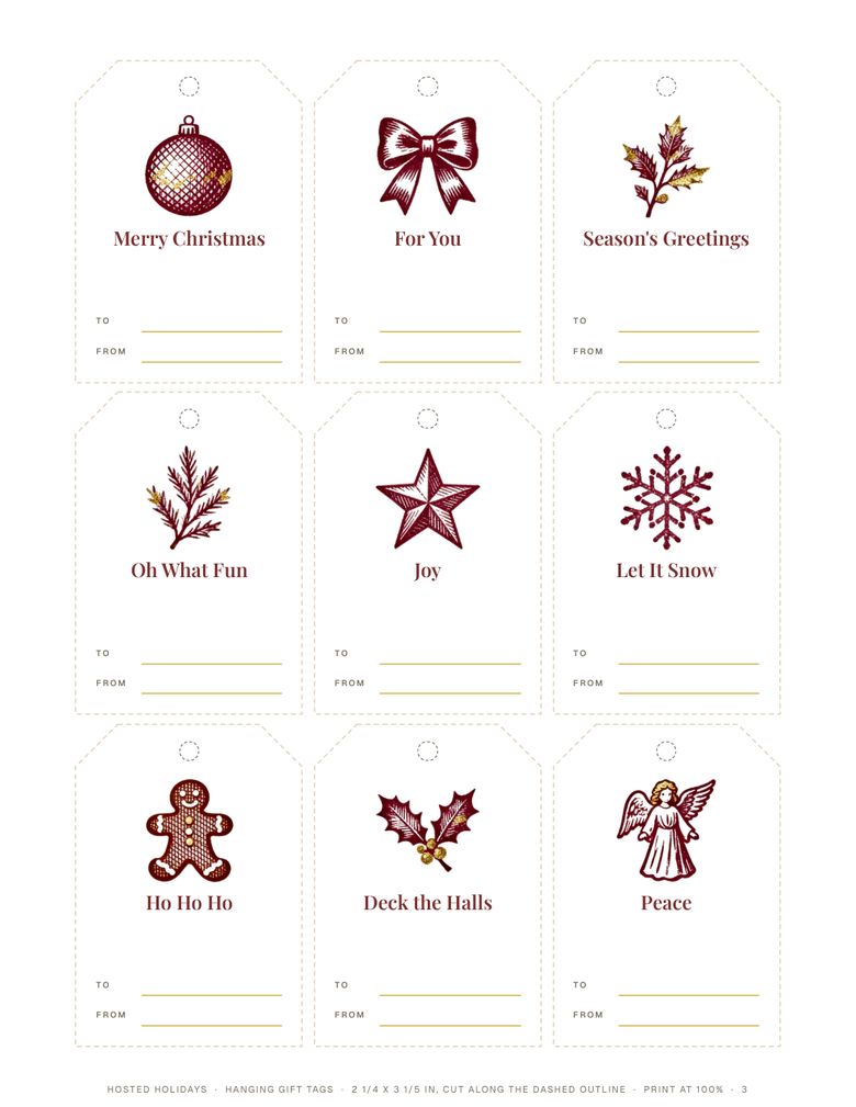 Page 3 of Wrapping Station Labels & Gift Tags