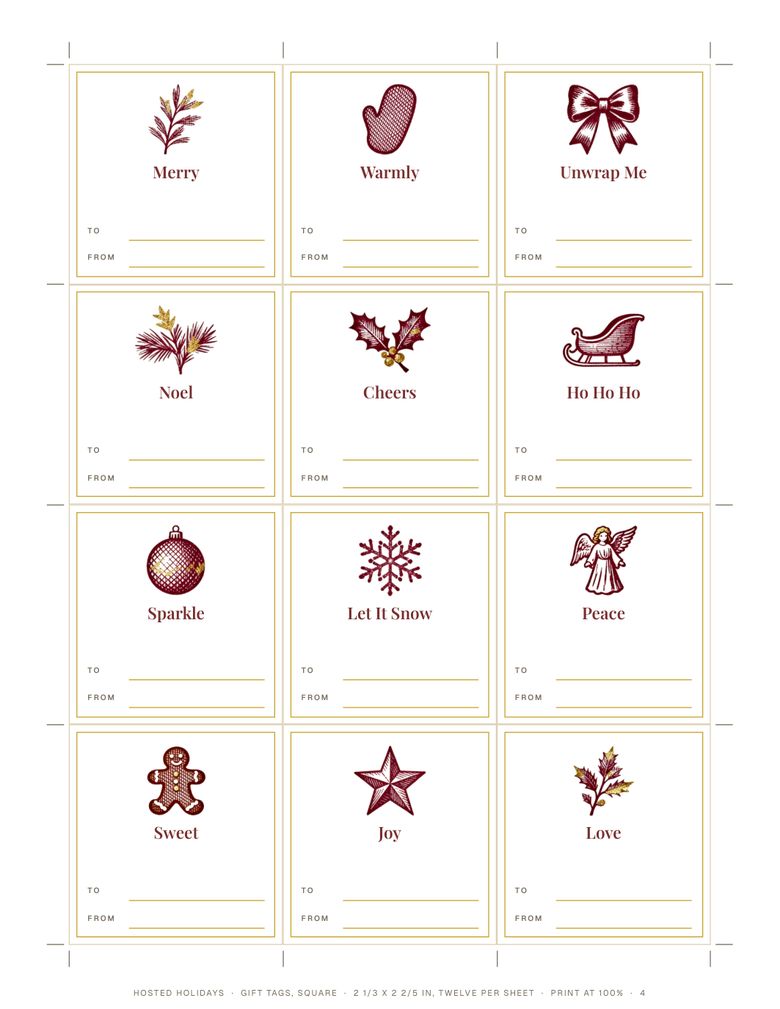 Page 4 of Wrapping Station Labels & Gift Tags