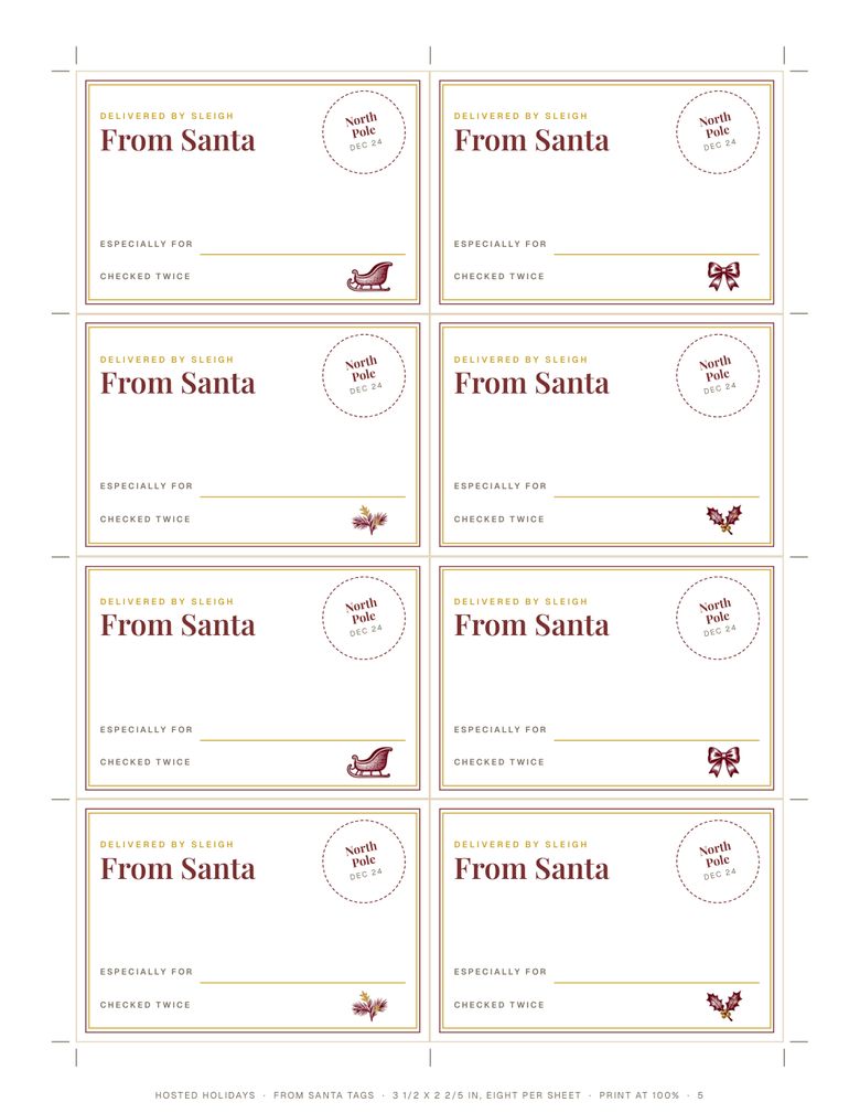 Page 5 of Wrapping Station Labels & Gift Tags