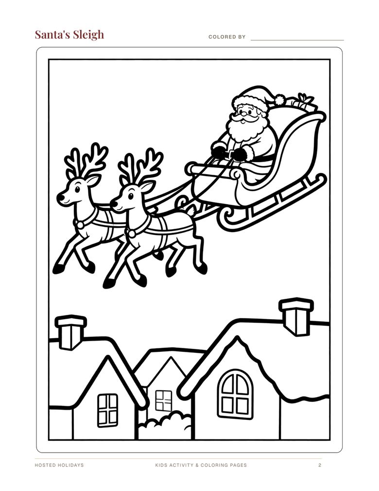 Page 2 of Kids Activity & Coloring Pages Bundle