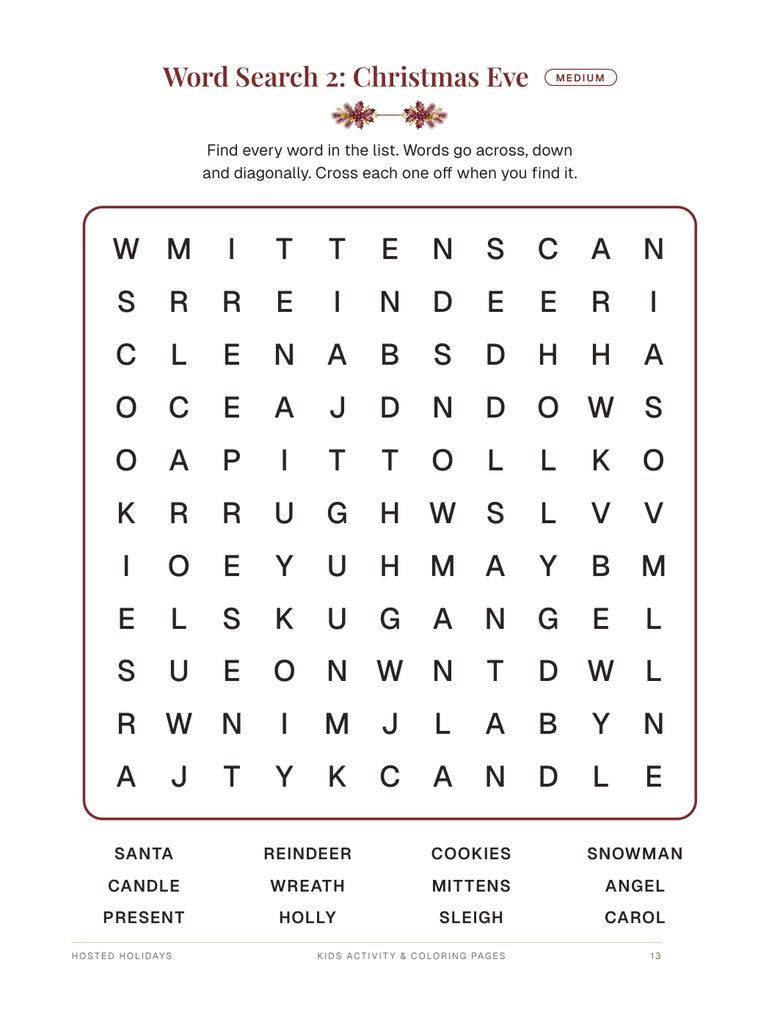 Page 13 of Kids Activity & Coloring Pages Bundle