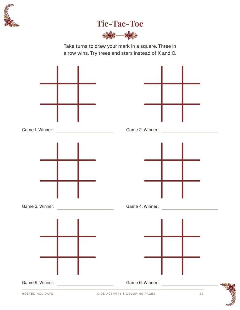 Page 22 of Kids Activity & Coloring Pages Bundle