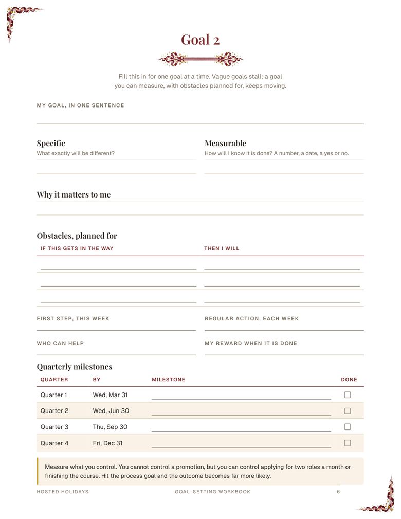 Page 6 of Goal-Setting Workbook