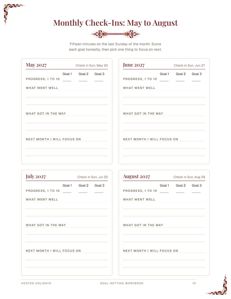 Page 10 of Goal-Setting Workbook