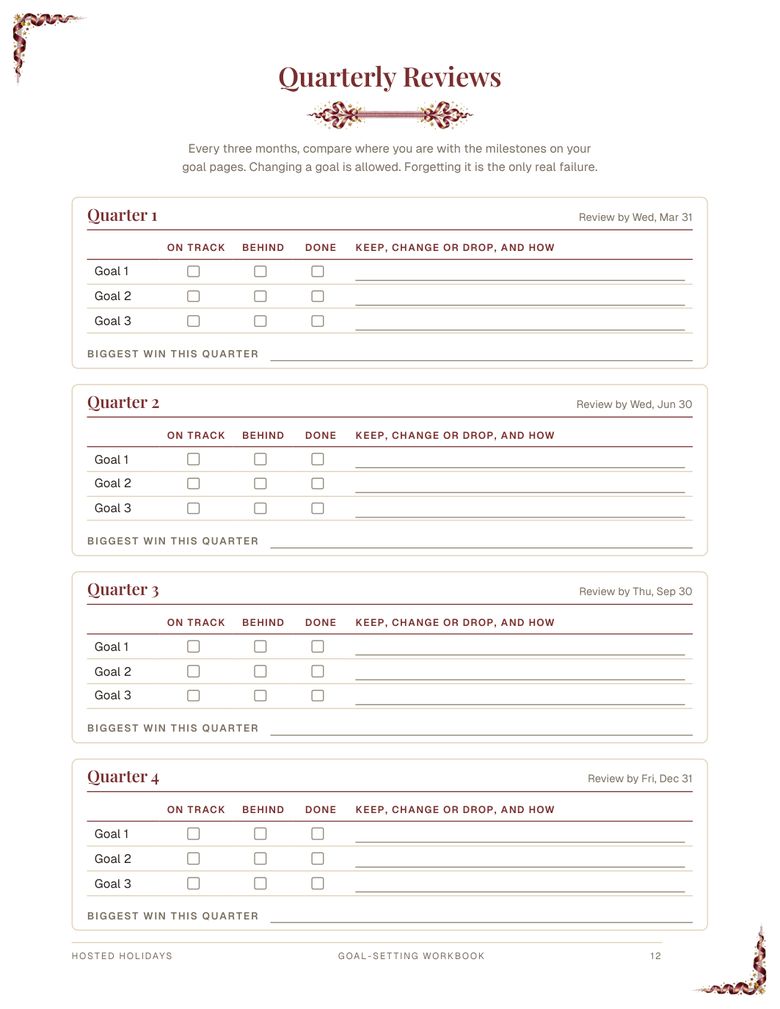 Page 12 of Goal-Setting Workbook