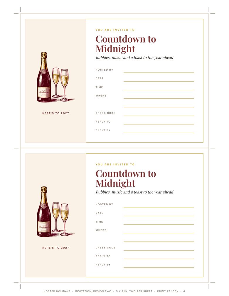 Page 4 of New Year Editable Party Invitation