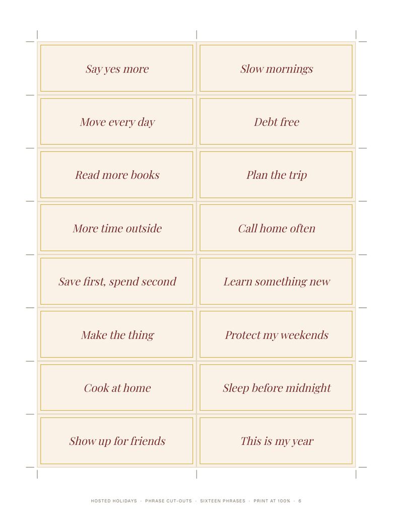 Page 6 of Vision Board Kit