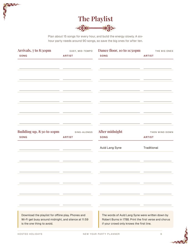 Page 6 of New Year Party Planner