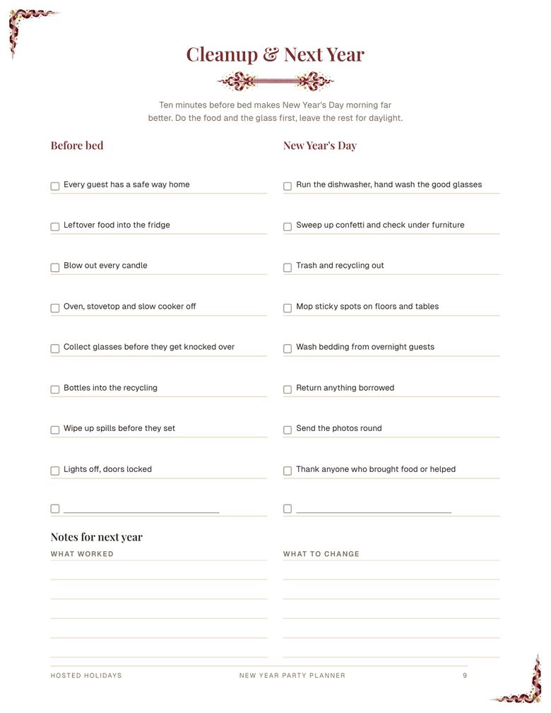Page 9 of New Year Party Planner