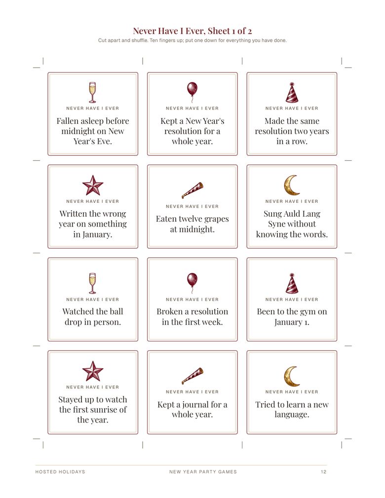 Page 12 of New Year Party Games Bundle