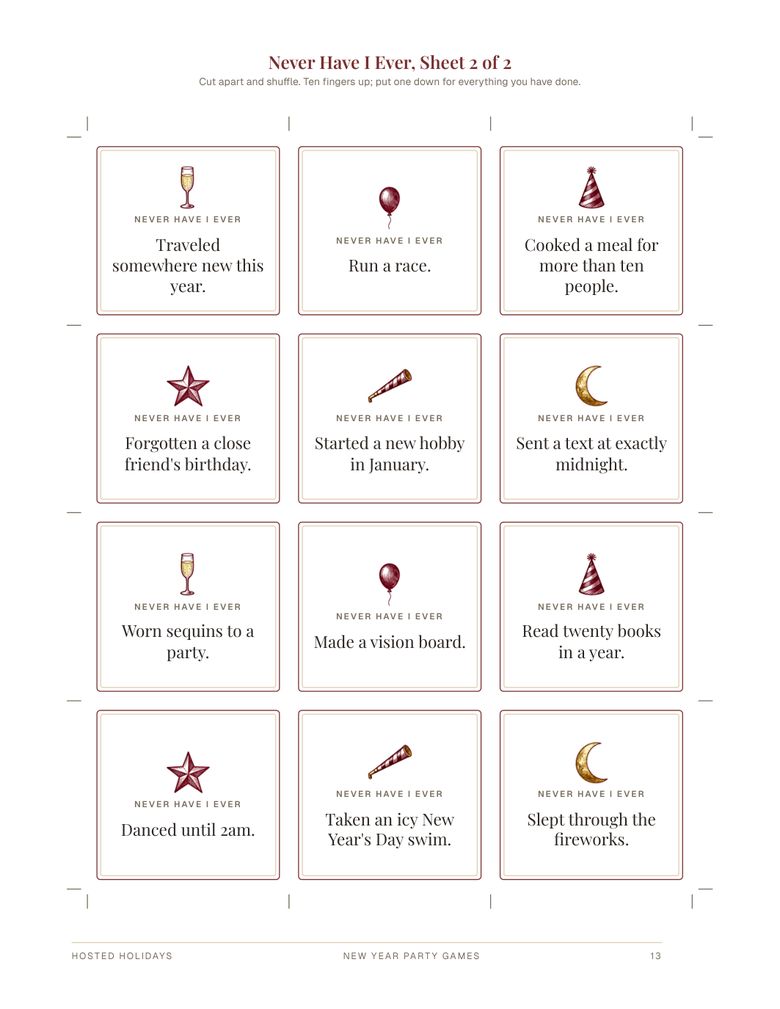 Page 13 of New Year Party Games Bundle