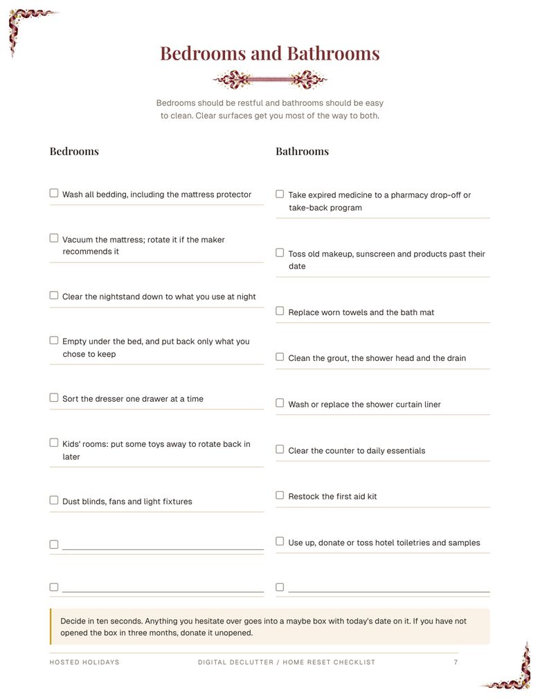Page 7 of Digital Declutter / Home Reset Checklist