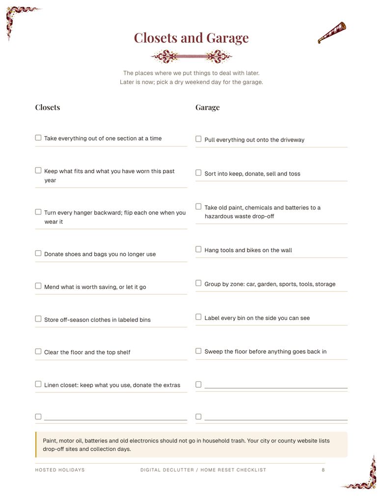 Page 8 of Digital Declutter / Home Reset Checklist
