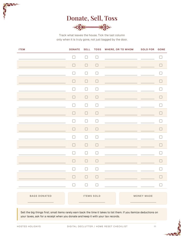 Page 11 of Digital Declutter / Home Reset Checklist