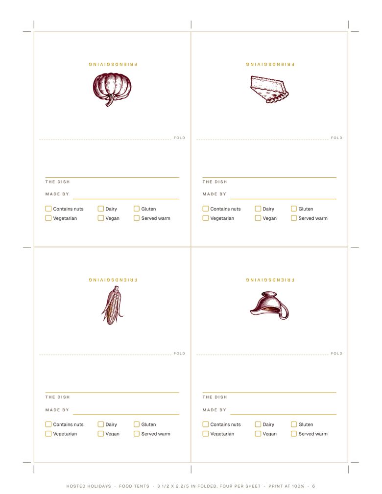 Page 6 of Friendsgiving Menu Template