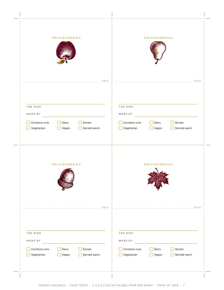 Page 7 of Friendsgiving Menu Template