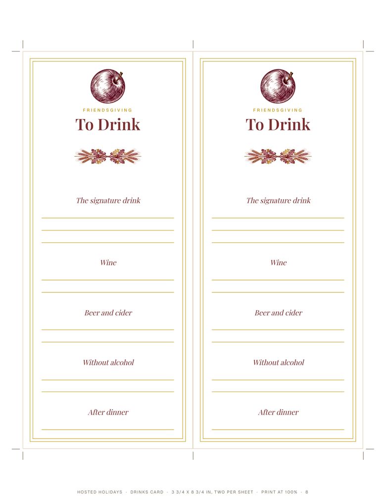 Page 8 of Friendsgiving Menu Template