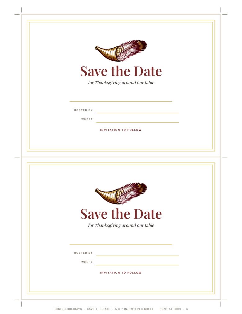 Page 6 of Thanksgiving Editable Invitation