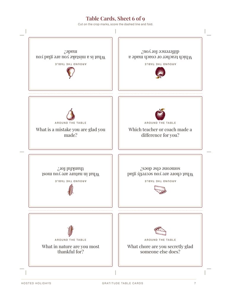 Page 7 of Gratitude Table Cards