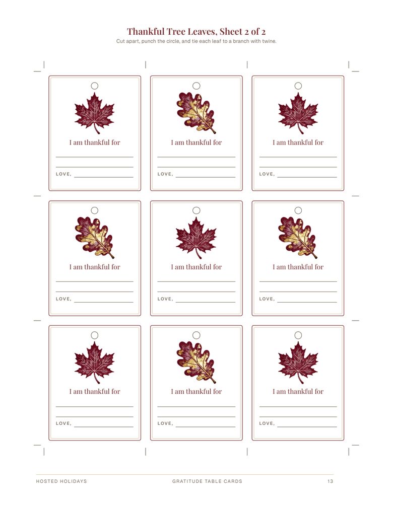 Page 13 of Gratitude Table Cards